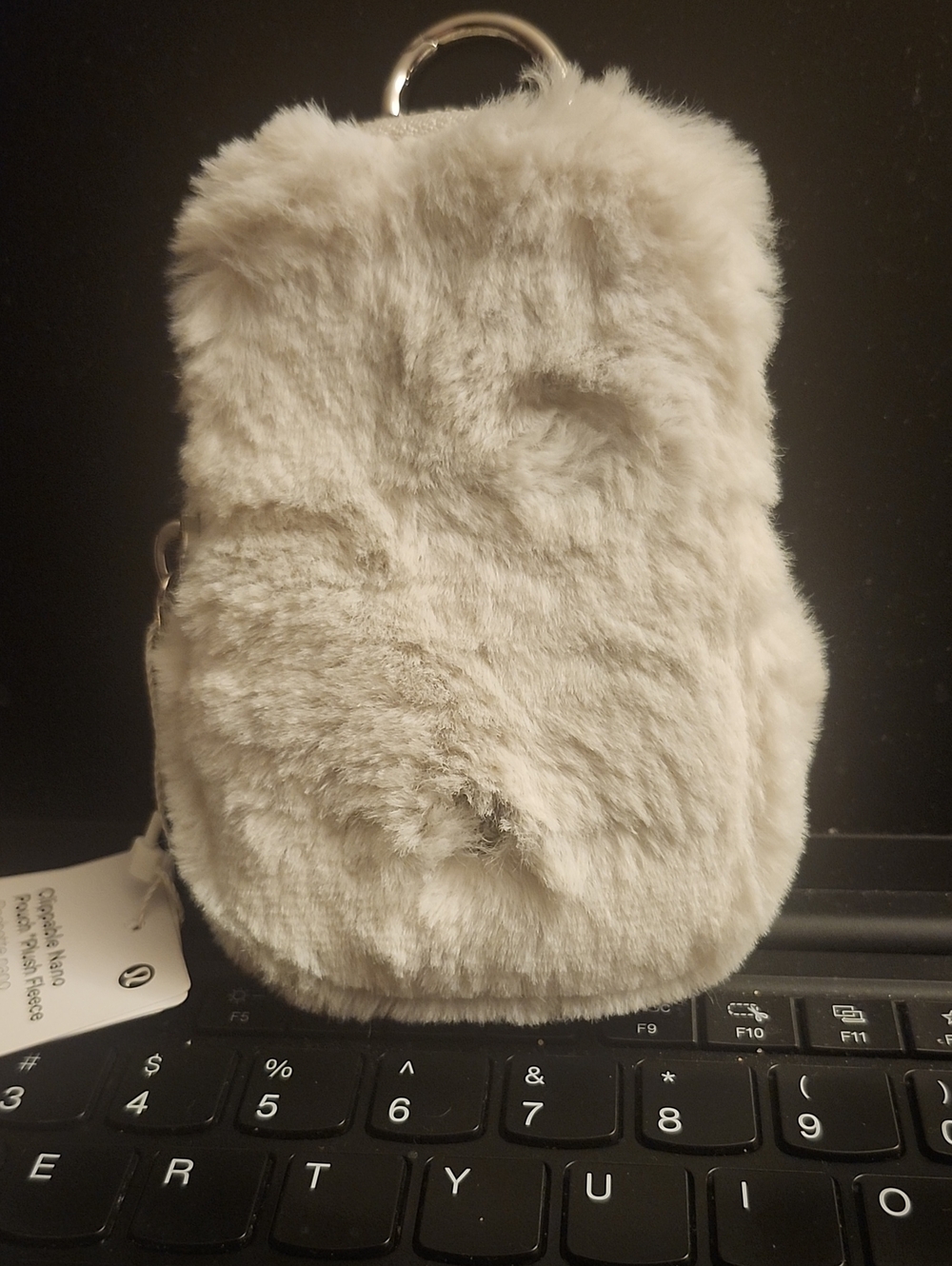 lululemon athletica Plush Fleece Clippable Nano Pouch in Cream